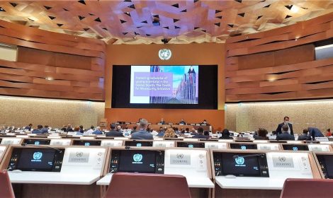 Mayra Ameneiros presents to the Biological Weapons Convention